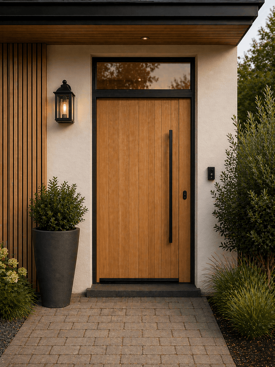 Hout Voordeur met bovenlicht