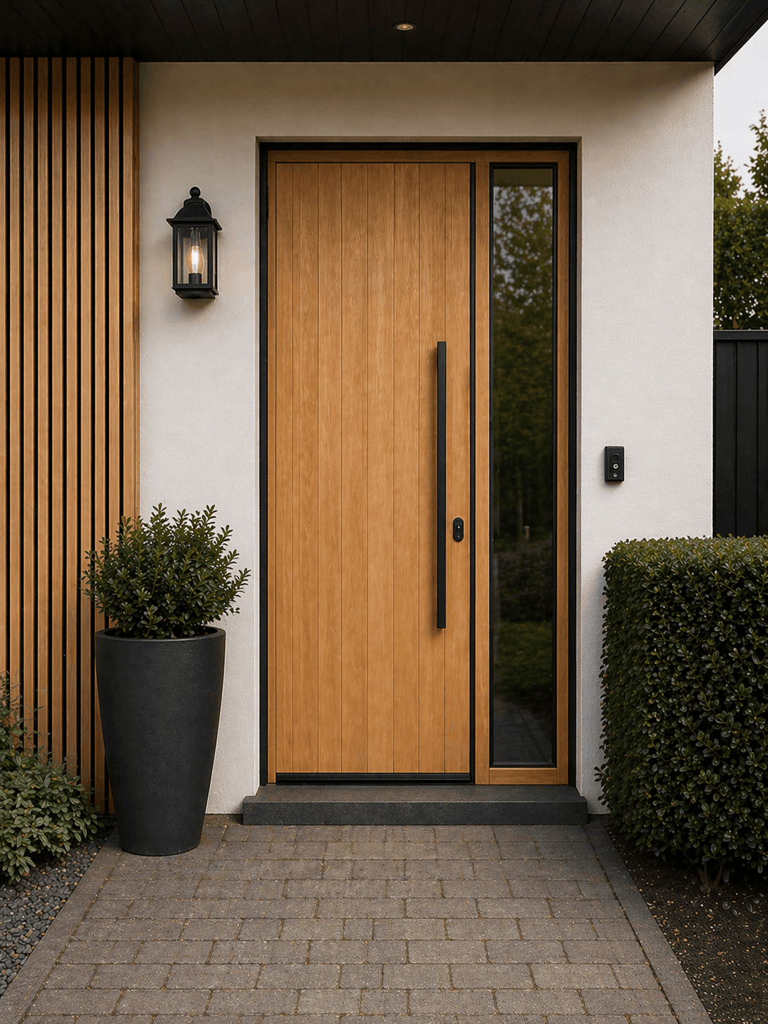 Hout Voordeur met zijlicht