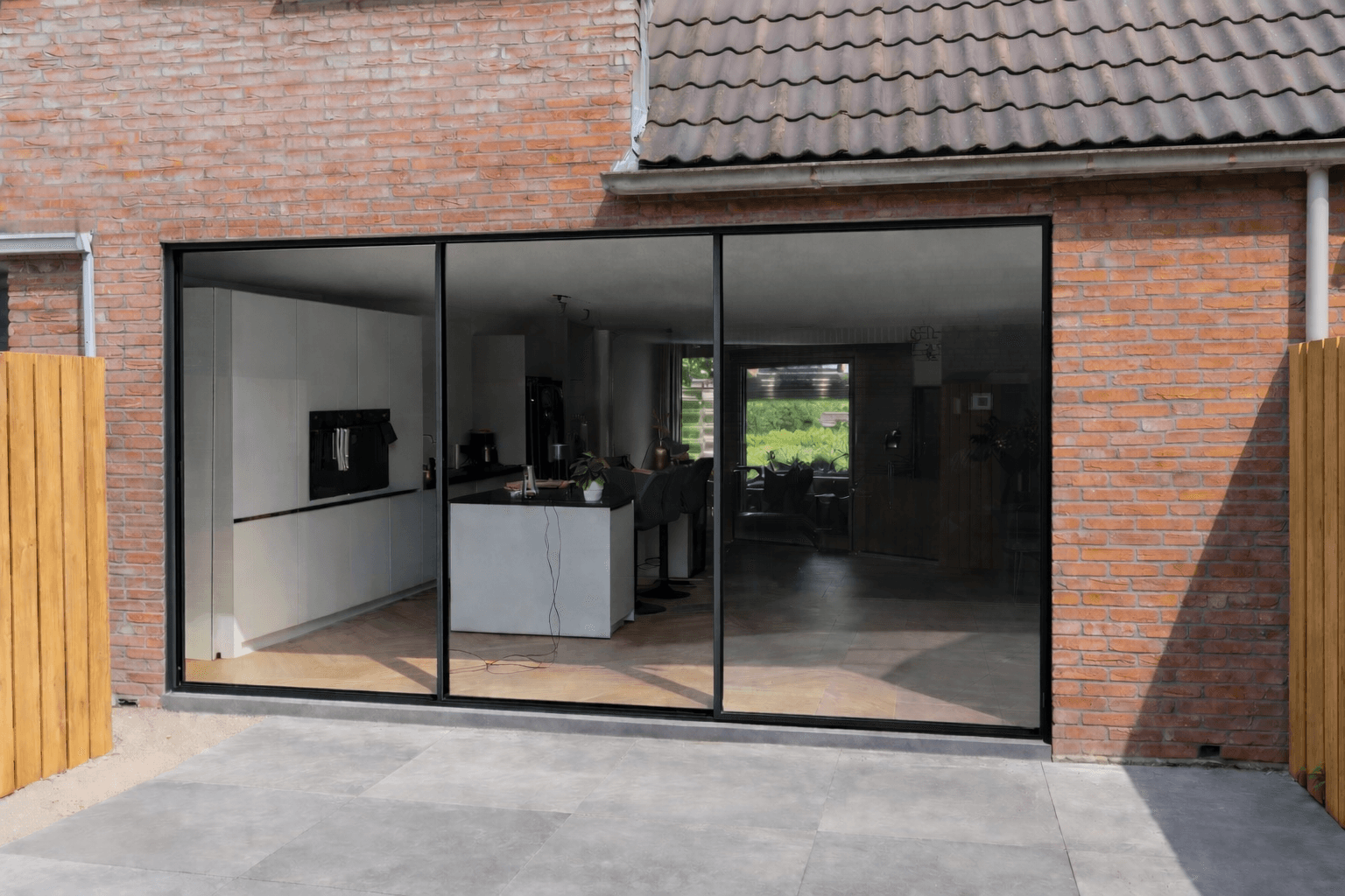 Aluminium Uitbouw of aanbouw — 3-delig